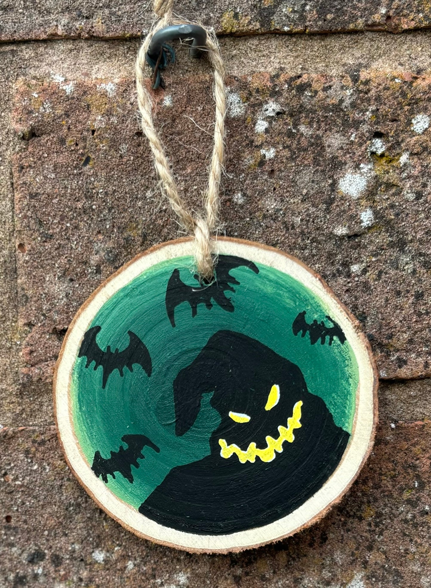 Spooky Christmas Wooden Bauble