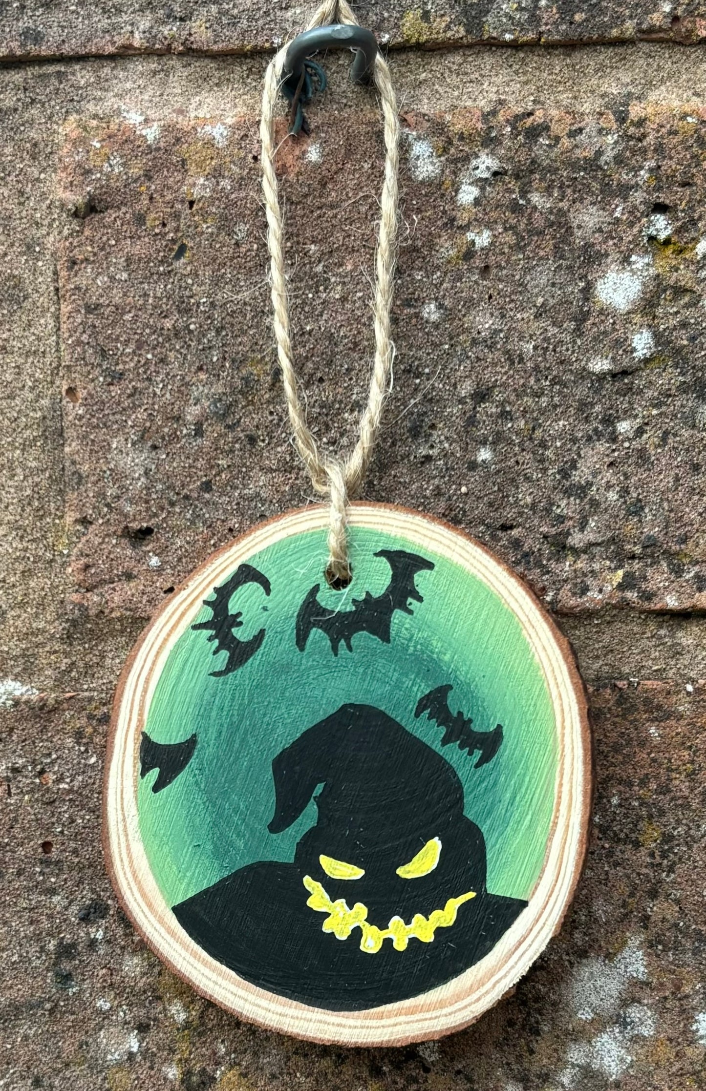 Spooky Christmas Wooden Bauble