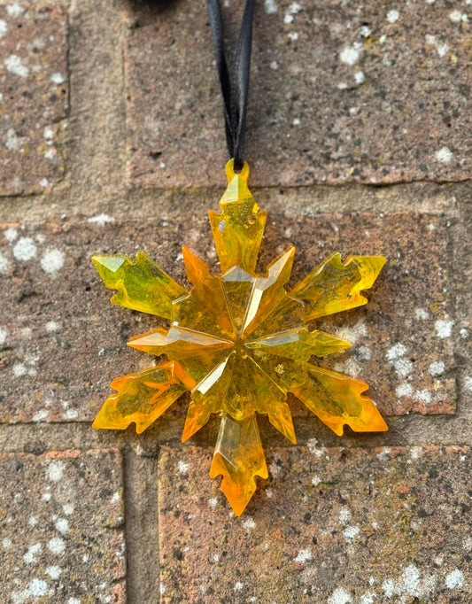 Resin Snowflake Bauble