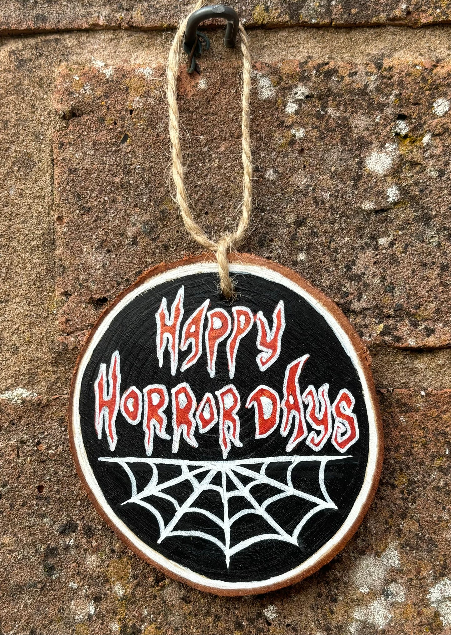 Spooky Christmas Wooden Bauble