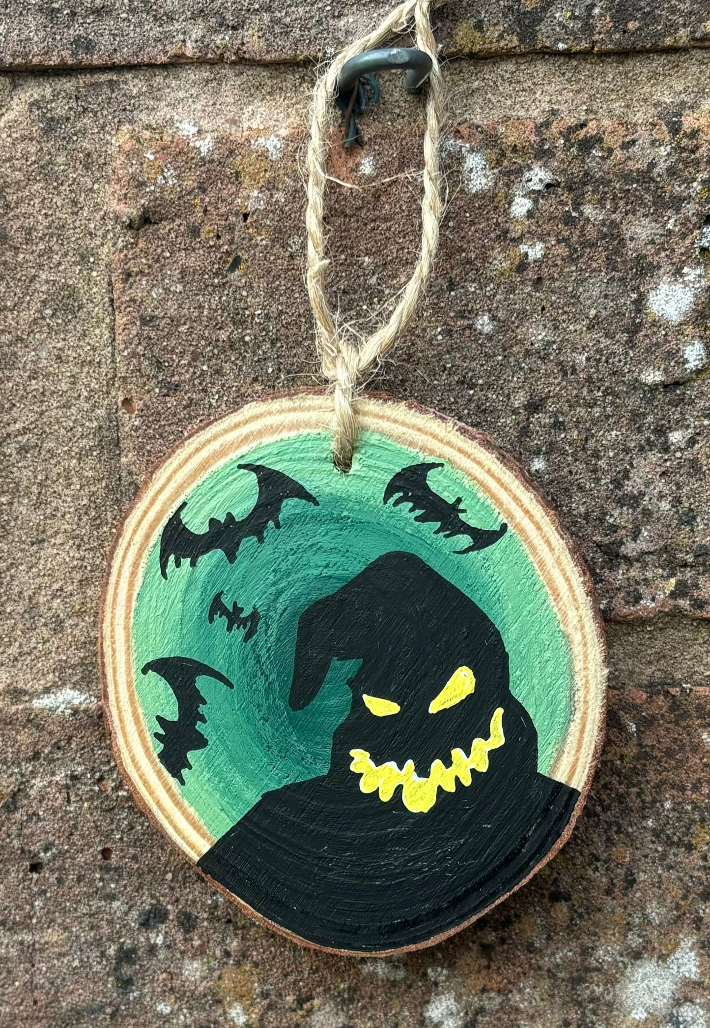 Spooky Christmas Wooden Bauble