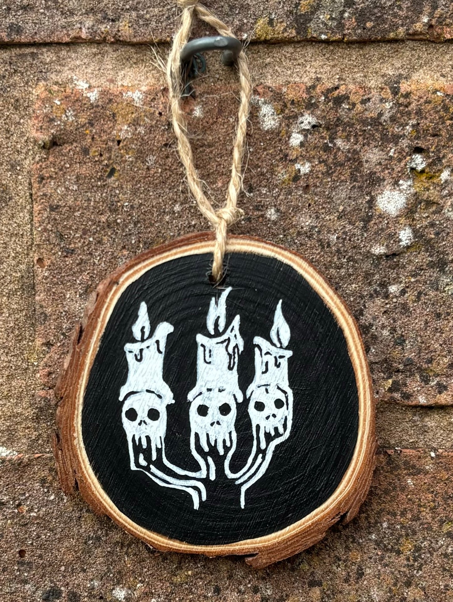 Spooky Christmas Wooden Bauble