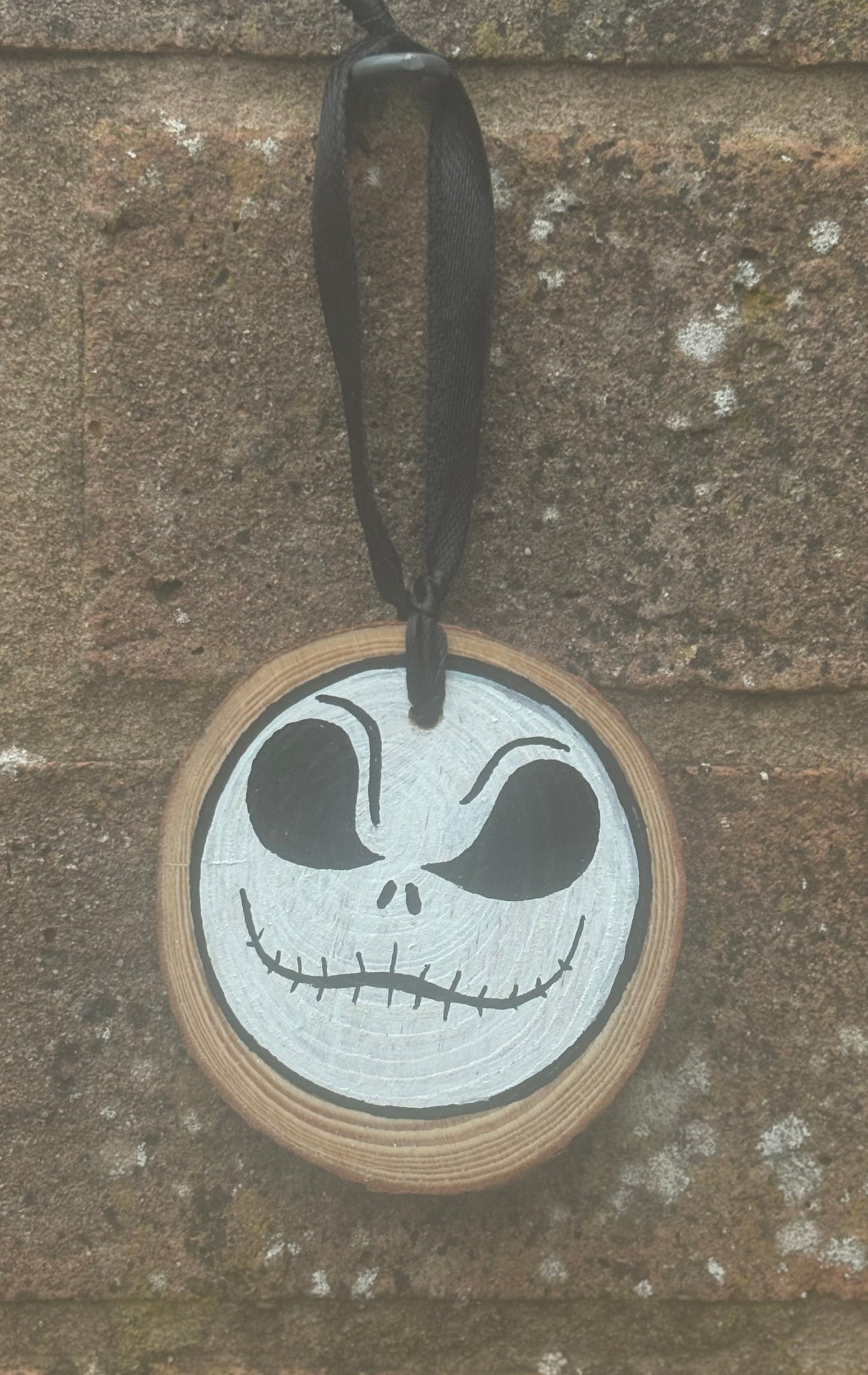 Spooky Christmas Wooden Bauble