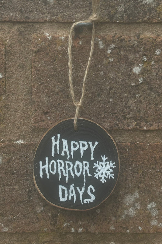 Spooky Christmas Wooden Bauble