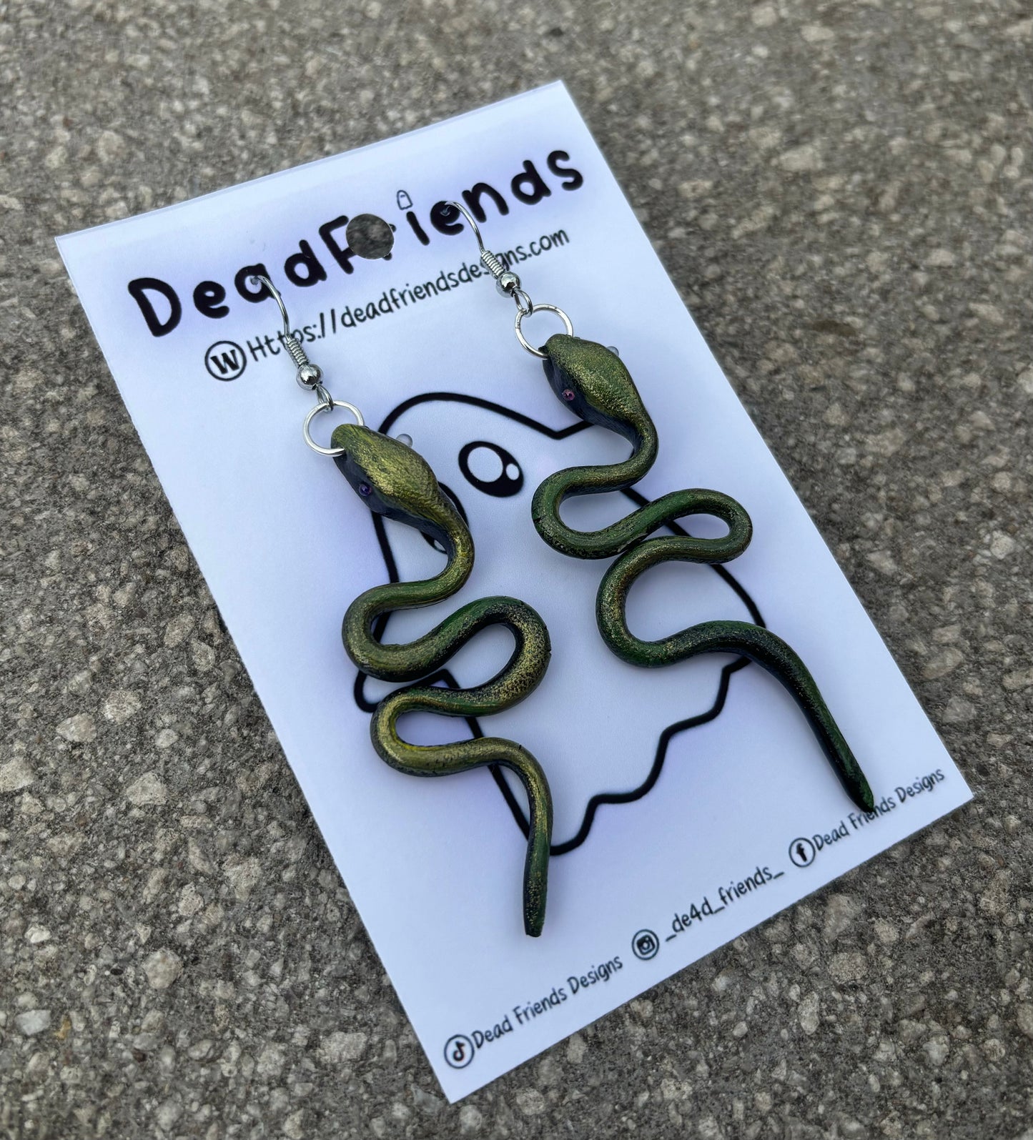 Handmade Snake Earrings