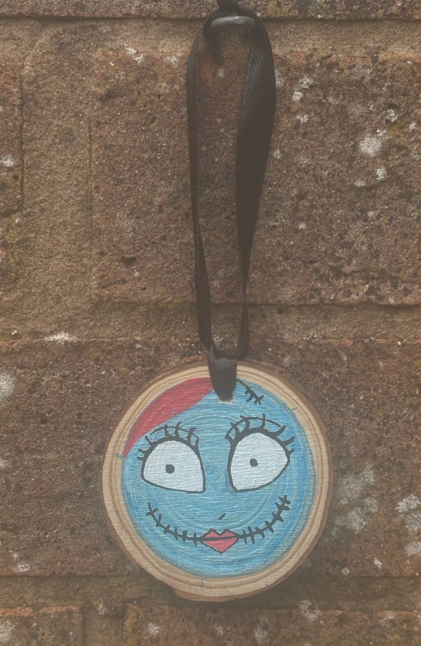 Spooky Christmas Wooden Bauble