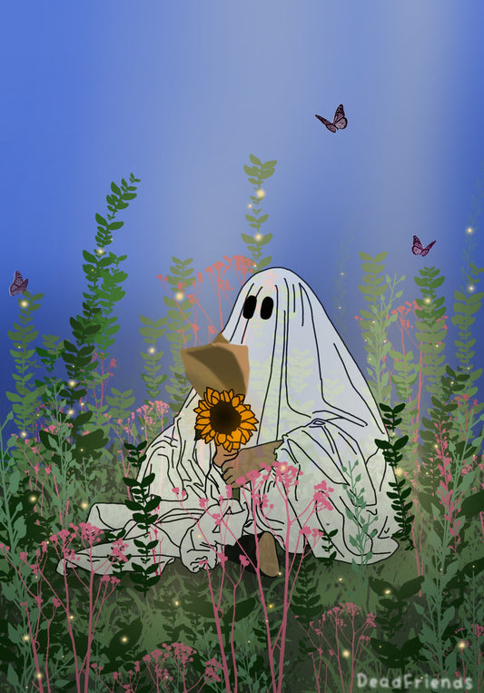 Sunflower Ghost Art Print